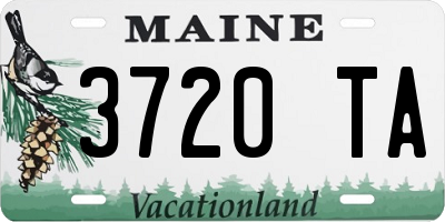 ME license plate 3720TA