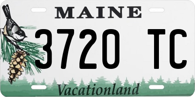 ME license plate 3720TC