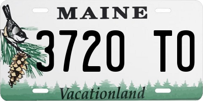 ME license plate 3720TO