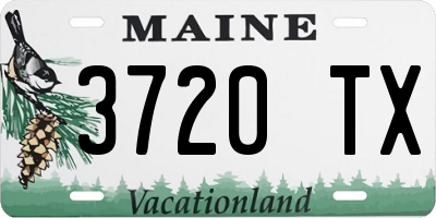 ME license plate 3720TX