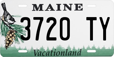ME license plate 3720TY