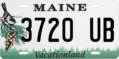 ME license plate 3720UB