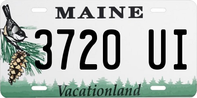 ME license plate 3720UI