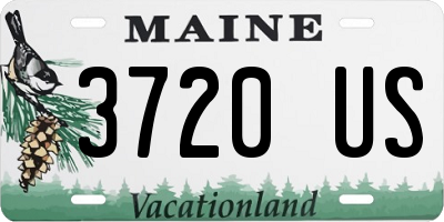 ME license plate 3720US