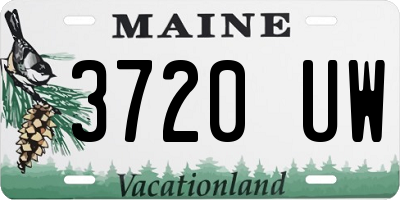 ME license plate 3720UW