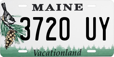 ME license plate 3720UY