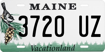 ME license plate 3720UZ