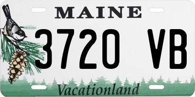 ME license plate 3720VB
