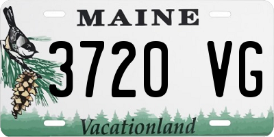 ME license plate 3720VG