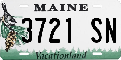 ME license plate 3721SN