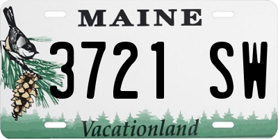 ME license plate 3721SW