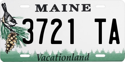 ME license plate 3721TA