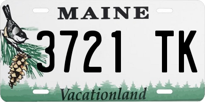 ME license plate 3721TK