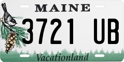 ME license plate 3721UB