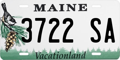 ME license plate 3722SA