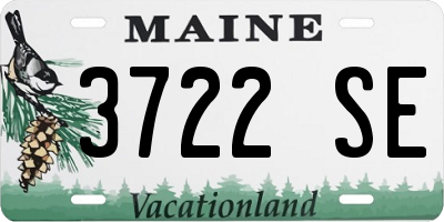 ME license plate 3722SE