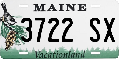 ME license plate 3722SX