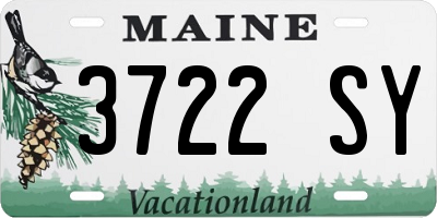 ME license plate 3722SY