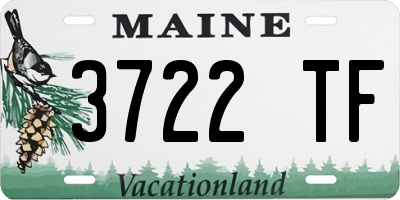 ME license plate 3722TF