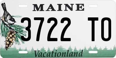 ME license plate 3722TO