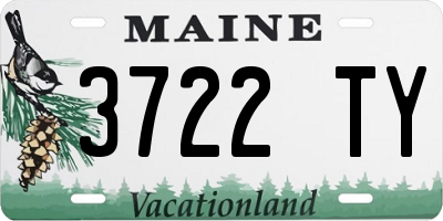 ME license plate 3722TY