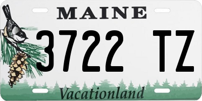 ME license plate 3722TZ
