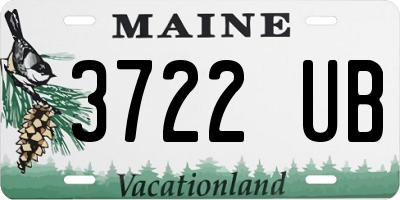 ME license plate 3722UB