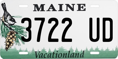 ME license plate 3722UD
