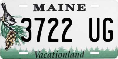ME license plate 3722UG