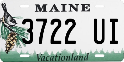 ME license plate 3722UI