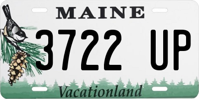 ME license plate 3722UP