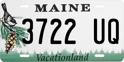 ME license plate 3722UQ