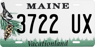 ME license plate 3722UX