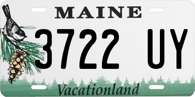 ME license plate 3722UY