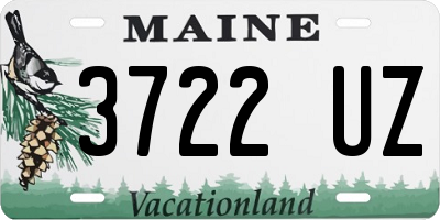 ME license plate 3722UZ