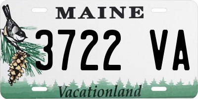 ME license plate 3722VA