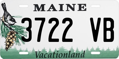 ME license plate 3722VB