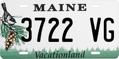 ME license plate 3722VG