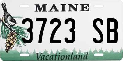 ME license plate 3723SB