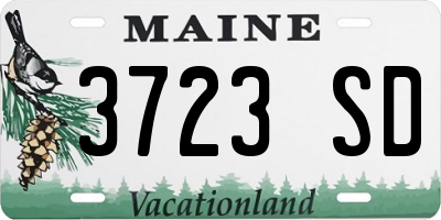 ME license plate 3723SD