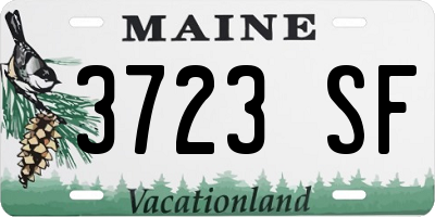 ME license plate 3723SF