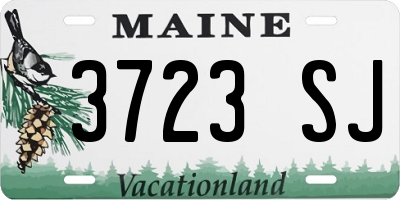 ME license plate 3723SJ