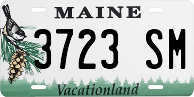 ME license plate 3723SM