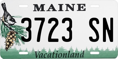 ME license plate 3723SN
