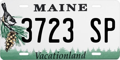 ME license plate 3723SP