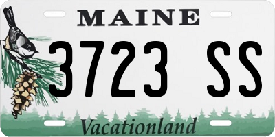 ME license plate 3723SS