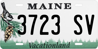 ME license plate 3723SV