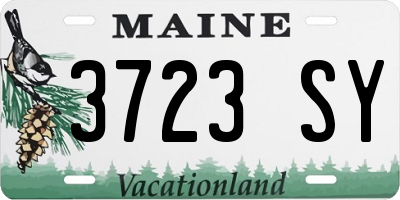 ME license plate 3723SY