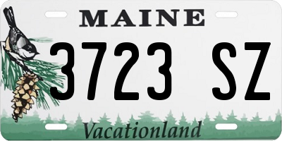 ME license plate 3723SZ