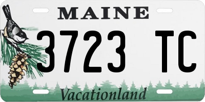 ME license plate 3723TC